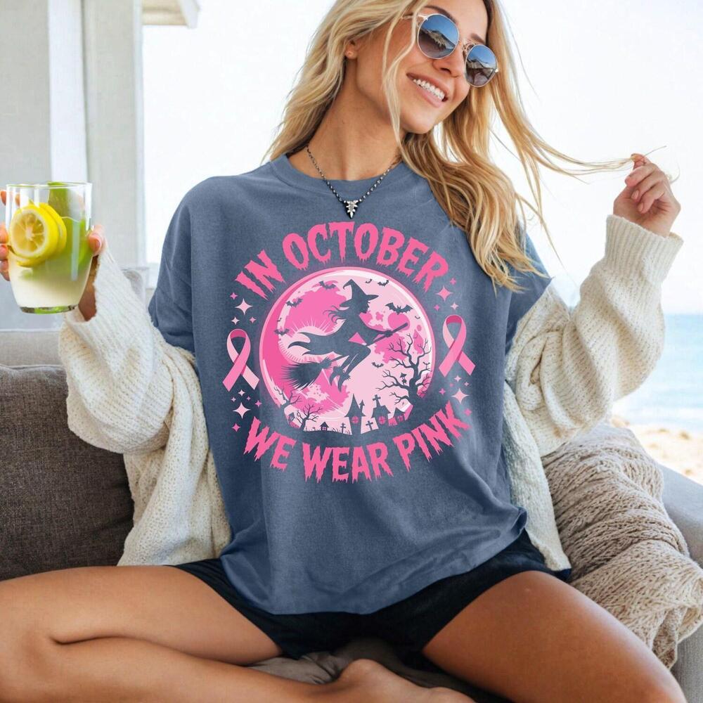 In October We Wear Witch Shirt,  Awareness Tee
